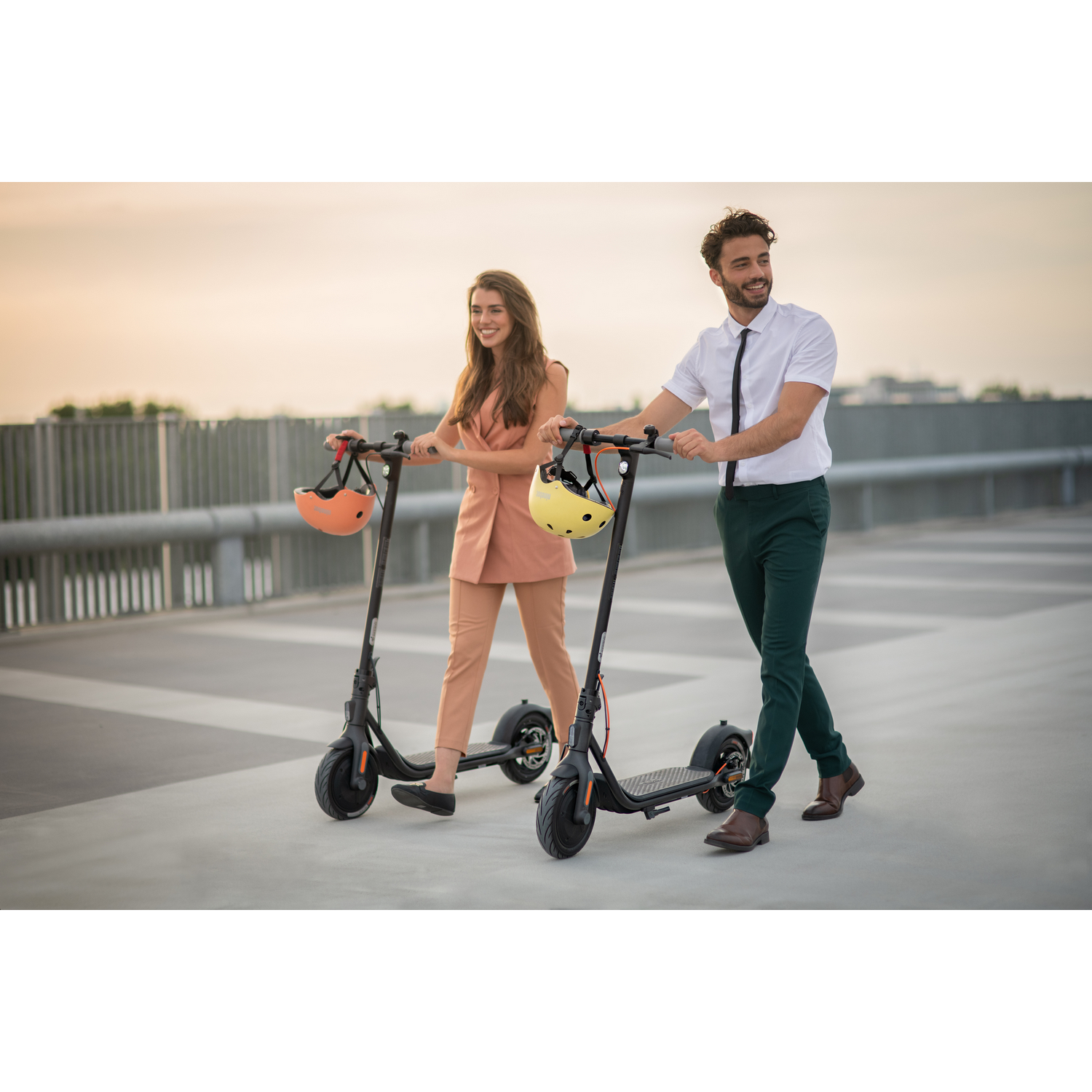 Patinete eléctrico - Segway-Ninebot F25E, 250 W, Hasta 100 kg, Velocidad 25 km/h, Autonomía 25km, Negro