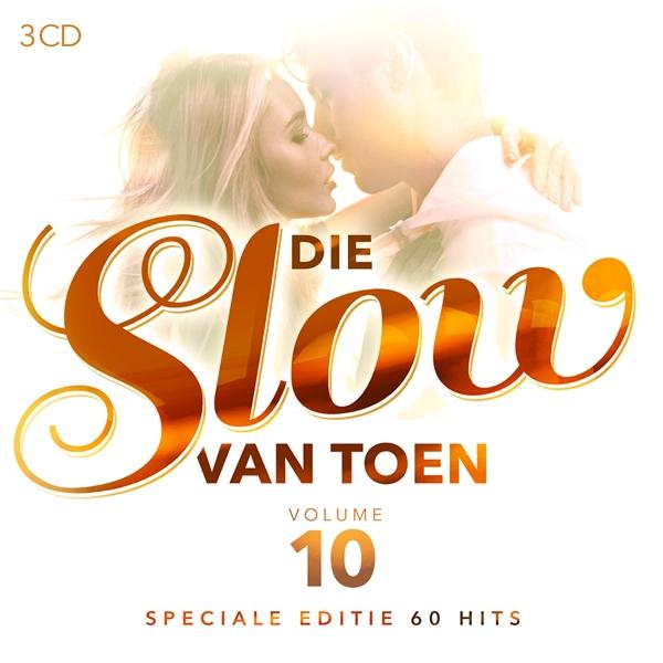 Albumhoes. Twee mensen die kussen. Titel: 'Die Slow Van Toen Vol. 10'. Tekst 'Speciale Editie 60 Hits'.