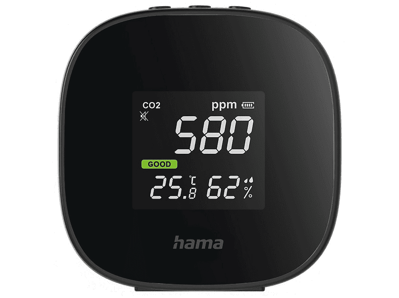 Hama 186434 Luftqualitätsmessgerät "Safe", CO2-, Temperatur-, Luftfeuchtigkeitsmessung — Foto 4 von 4