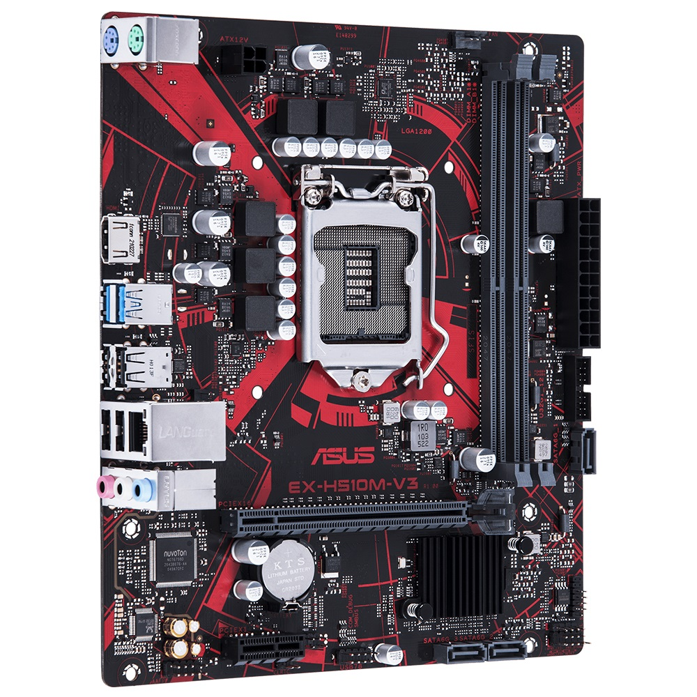 ASUS EX-H510M-V3 Intel H510 LGA1200 DDR4 3200 HDMI USB3.2 mATX 5X Protection III, Non-stop Dura Anakart Siyah