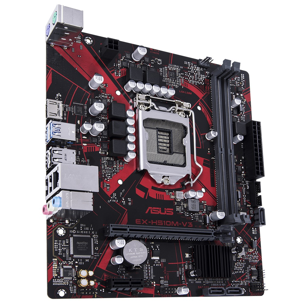 ASUS EX-H510M-V3 Intel H510 LGA1200 DDR4 3200 HDMI USB3.2 mATX 5X Protection III, Non-stop Dura Anakart Siyah