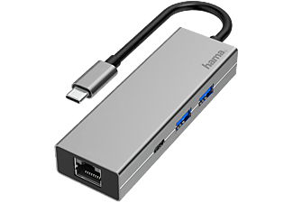HAMA 200108 USB-C-Multihub 4p, LAN
