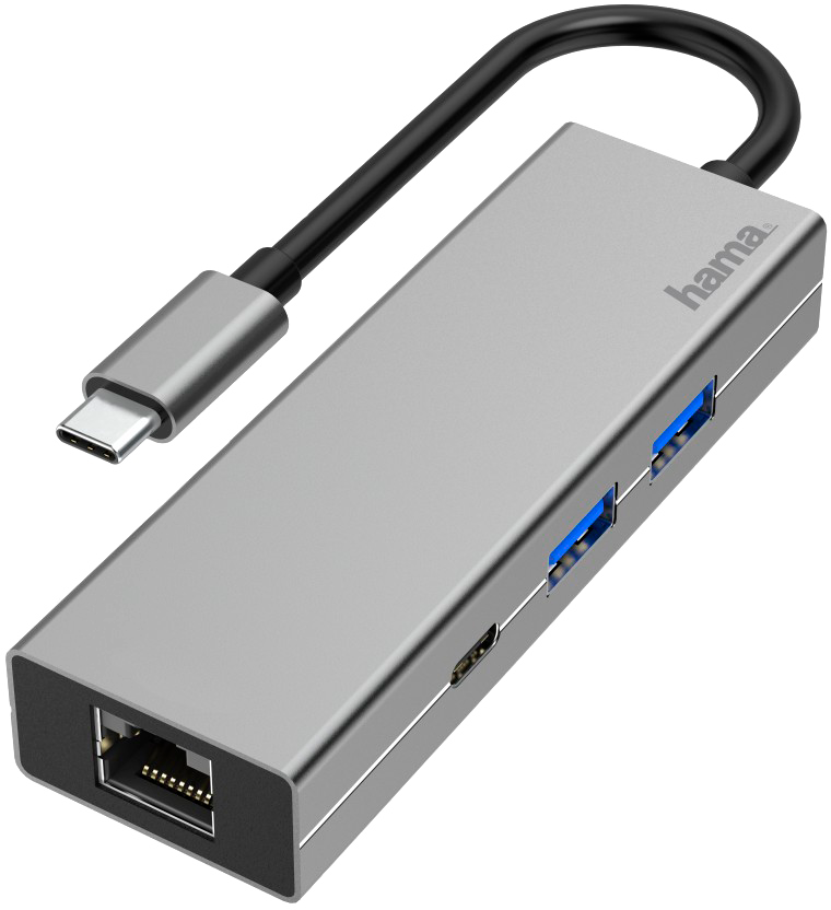 Hama 200108 Usb-c-multihub 4p Lan