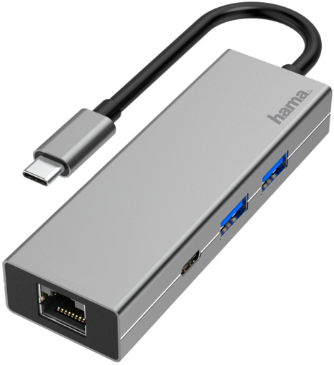 Hama USB-C Multi-Hub 4-Port with LAN