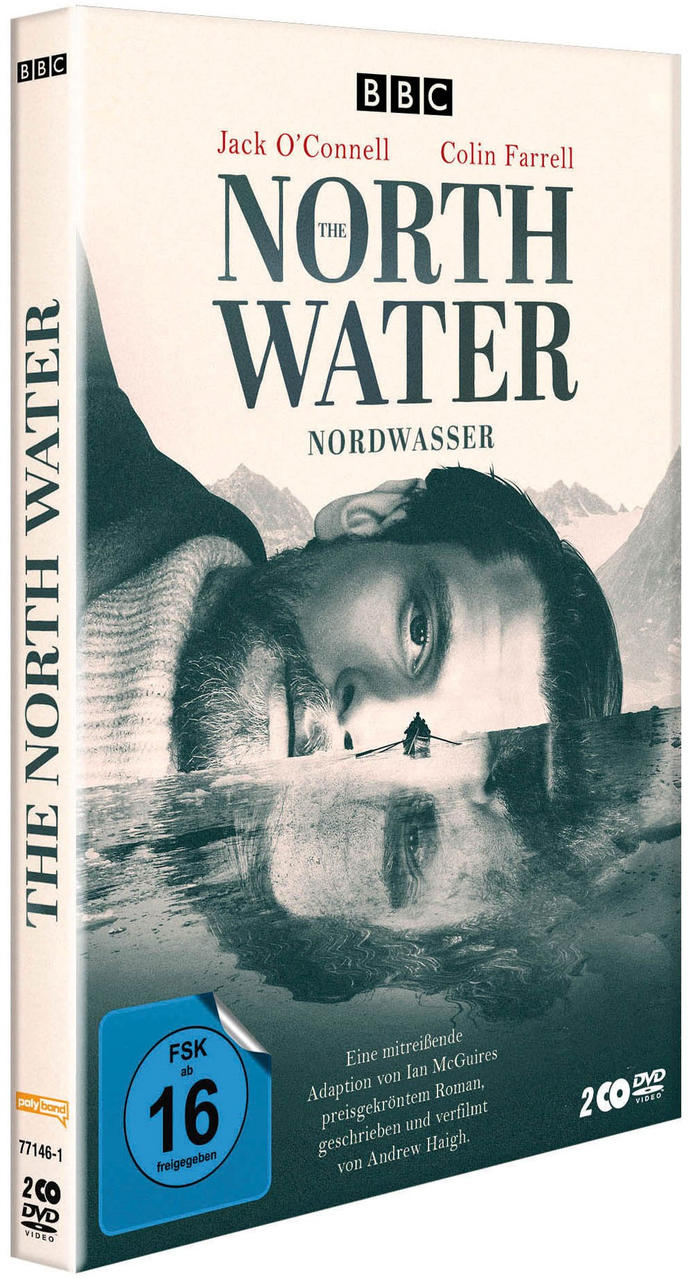 Eine DVD-Hülle mit dem Gesicht eines Mannes im Wasser und Bergkulisse.