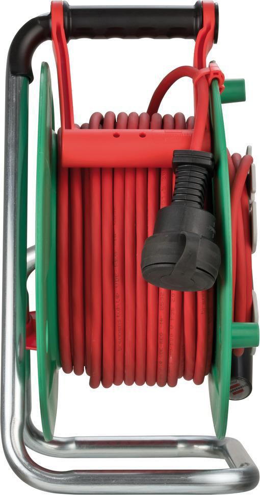 BRENNENSTUHL Garant G IP44 (Kabeltrommel für Rasenmäher mit 23+2m Kabel in rot, Spezialkunststoff, kurzfristiger Einsatz im Außenbereich) Gartenkabeltrommel
