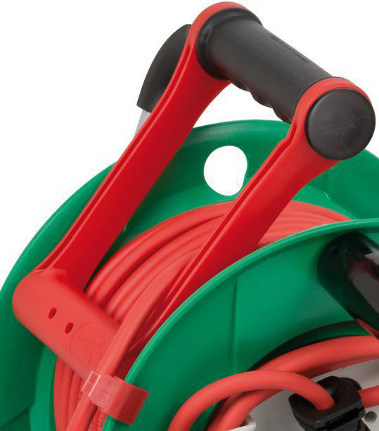 BRENNENSTUHL Garant G IP44 (Kabeltrommel für Rasenmäher mit 23+2m Kabel in rot, Spezialkunststoff, kurzfristiger Einsatz im Außenbereich) Gartenkabeltrommel