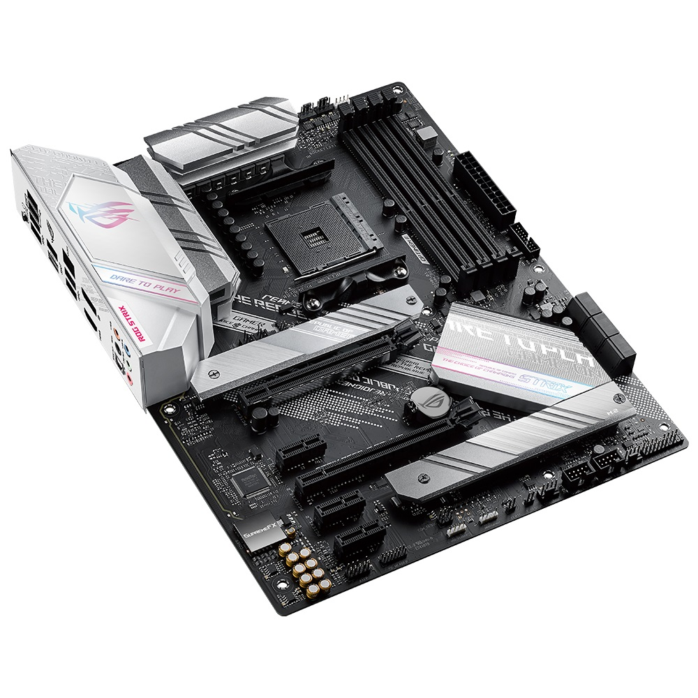 ASUS Rog Strix B550-A Gaming AMD B550 AM4 DDR4 4600 DP HDMI Çift M2 USB3.2 ARGB 2.5Gbit LAN ATX PCIe Anakart Siyah 