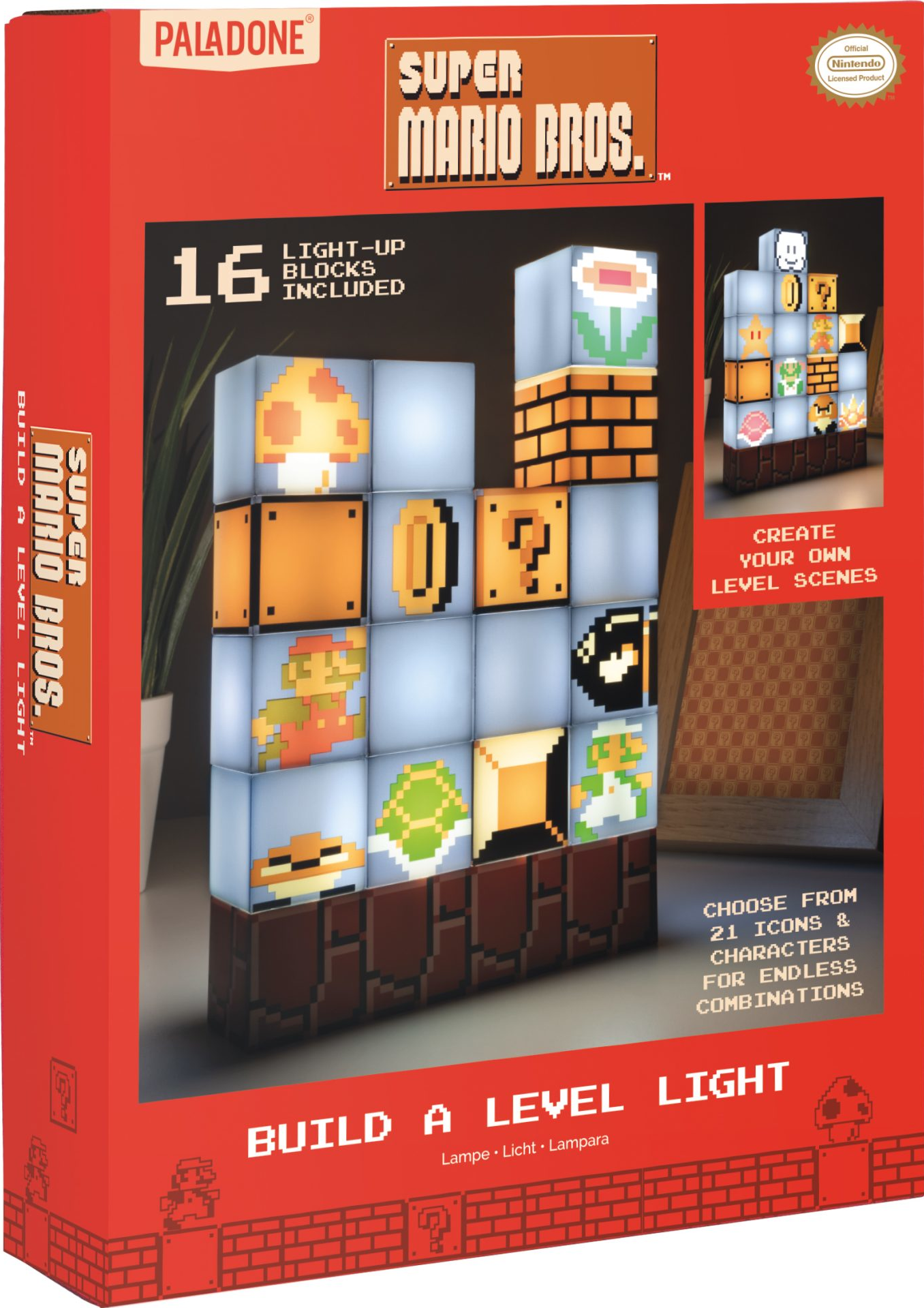 PALADONE Super Mario Bros. Build A Level Light - Lumière de décoration (Multicolore)