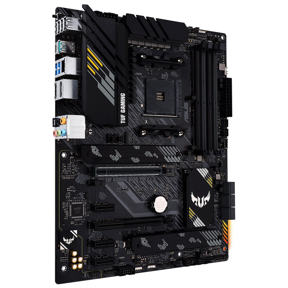 ASUS Tuf Gaming B550-PRO AMD B550 AM4 DDR4 5100 DP HDMI Çift M2 USB3.2 ARGB 2.5Gbit LAN ATX PCIe 4.0 Anakart Siyah