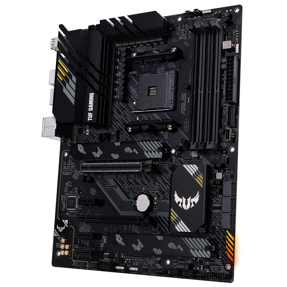 ASUS Tuf Gaming B550-PRO AMD B550 AM4 DDR4 5100 DP HDMI Çift M2 USB3.2 ARGB 2.5Gbit LAN ATX PCIe 4.0 Anakart Siyah