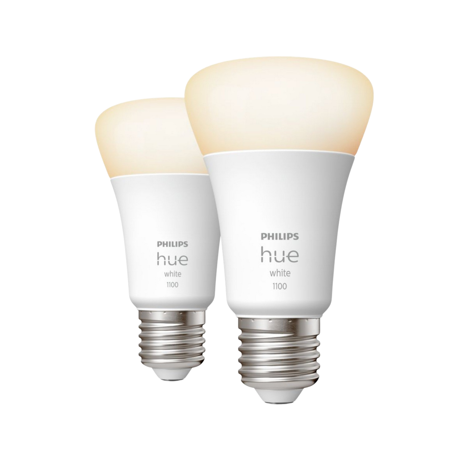 Kit bombillas Bluetooth - Philips Hue A60 E27, 2 Unidades, Luz Cálida Regulable, 75 W, Alexa y Google Home