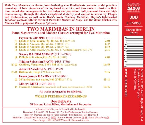 Doublebeats - Two Marimbas in Berlin  - (CD)