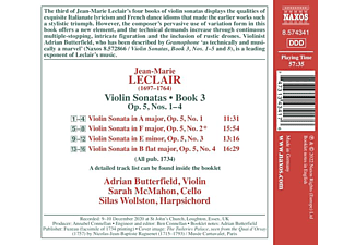 Butterfield,Adrian/McMahon,Sarah/Wollston,SIlas - Violinsonaten Buch 3  - (CD)