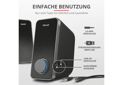 kaufen TRUST PC für Lautsprecher Schwarz Arys in | Schwarz Lautsprecherset SATURN 2.0 | USB