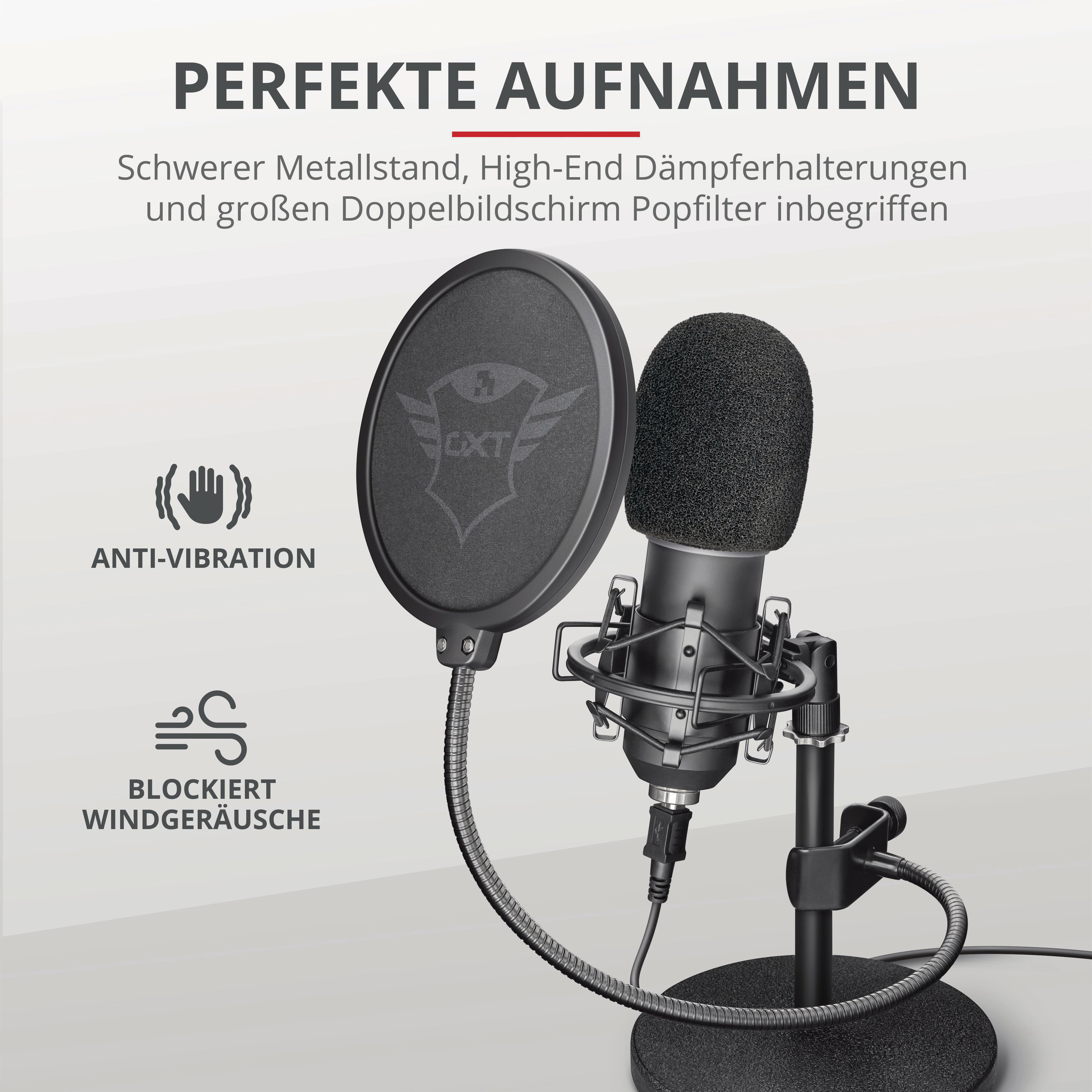 TRUST GXT 252 Emita USB Studio-Mikrofon, Schwarz