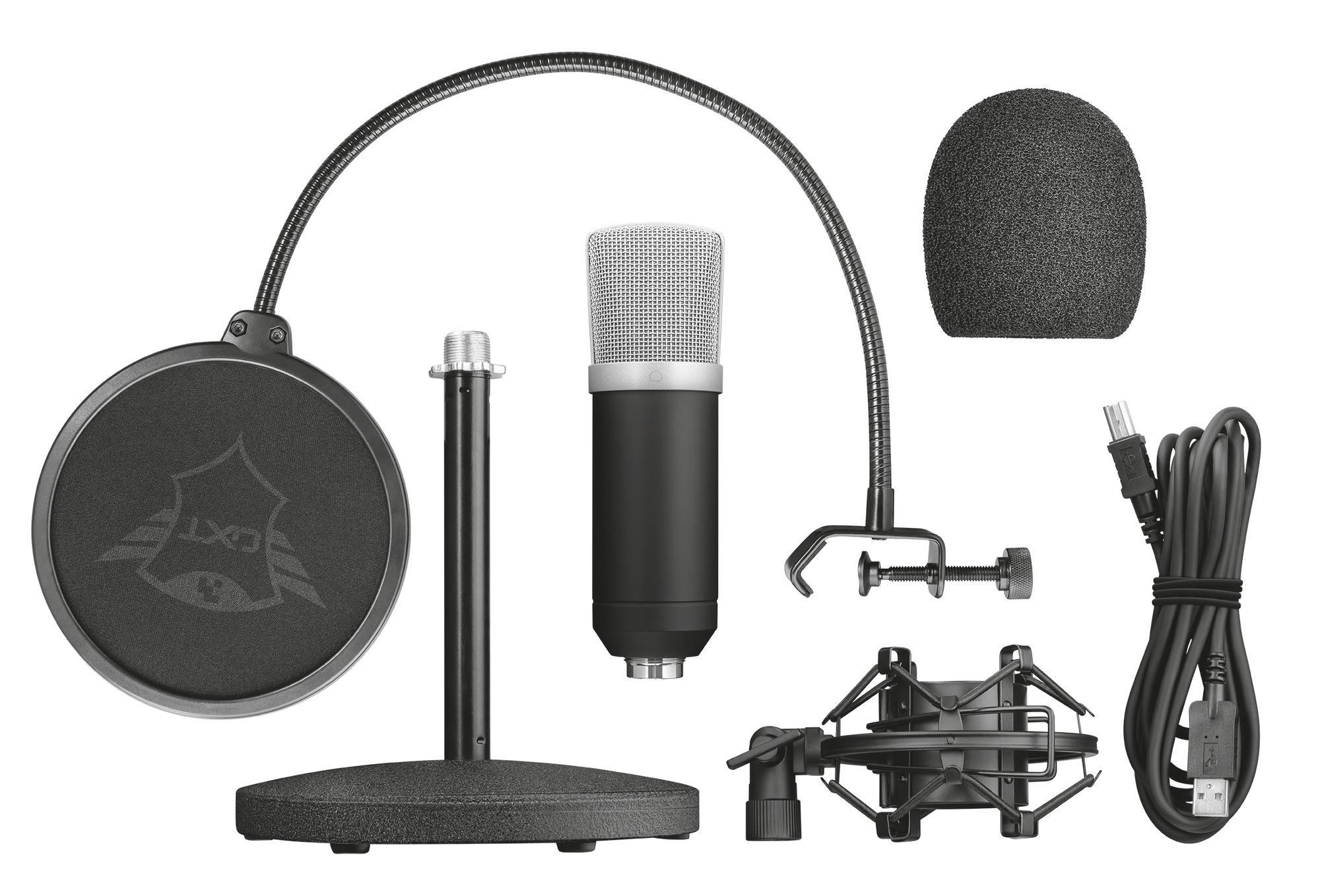 TRUST GXT 252 Emita USB Studio-Mikrofon, Schwarz