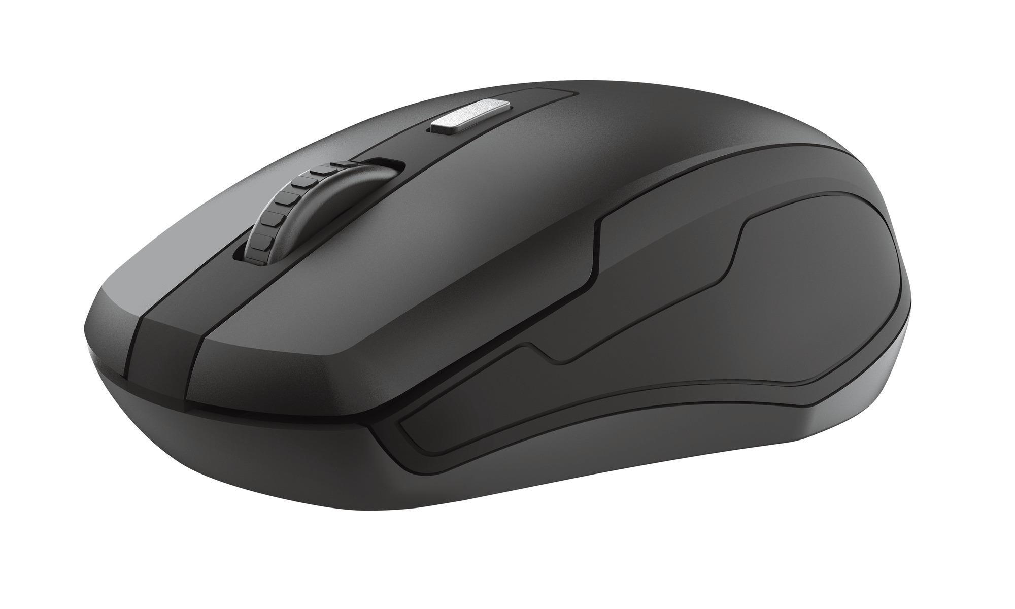 TRUST Set aus Tastatur und Maus Ody Wireless Silent, DE, Schwarz