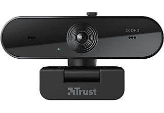 Taxon 2K QHD Webcam mit Autofokus, 2 Mikrofonen und Blickschutzfilter - Schwarz