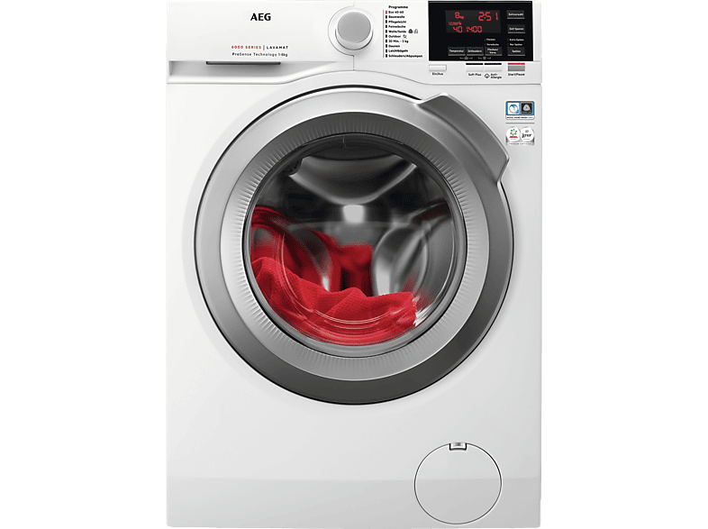 Waschmaschine AEG kg, Serie L6FBA648 MediaMarkt 6000 Mengenautomatik B) | U/Min., Waschmaschine ProSense mit (8 1351