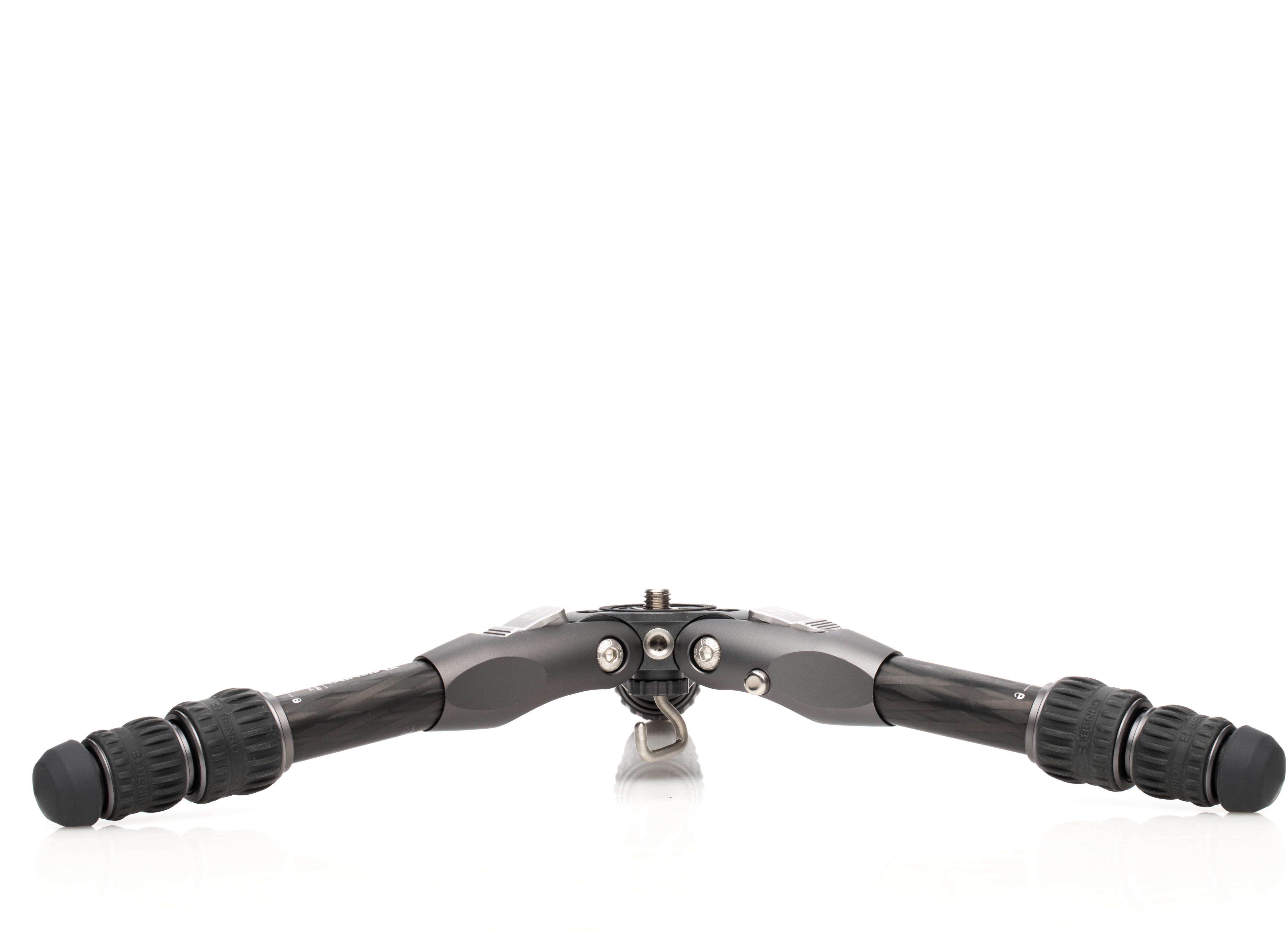 BENRO Stativ Tortoise 03C mit GX25 Kugelkopf, Carbon, Höhe bis 31.5cm, 8kg Zuladung, Grau