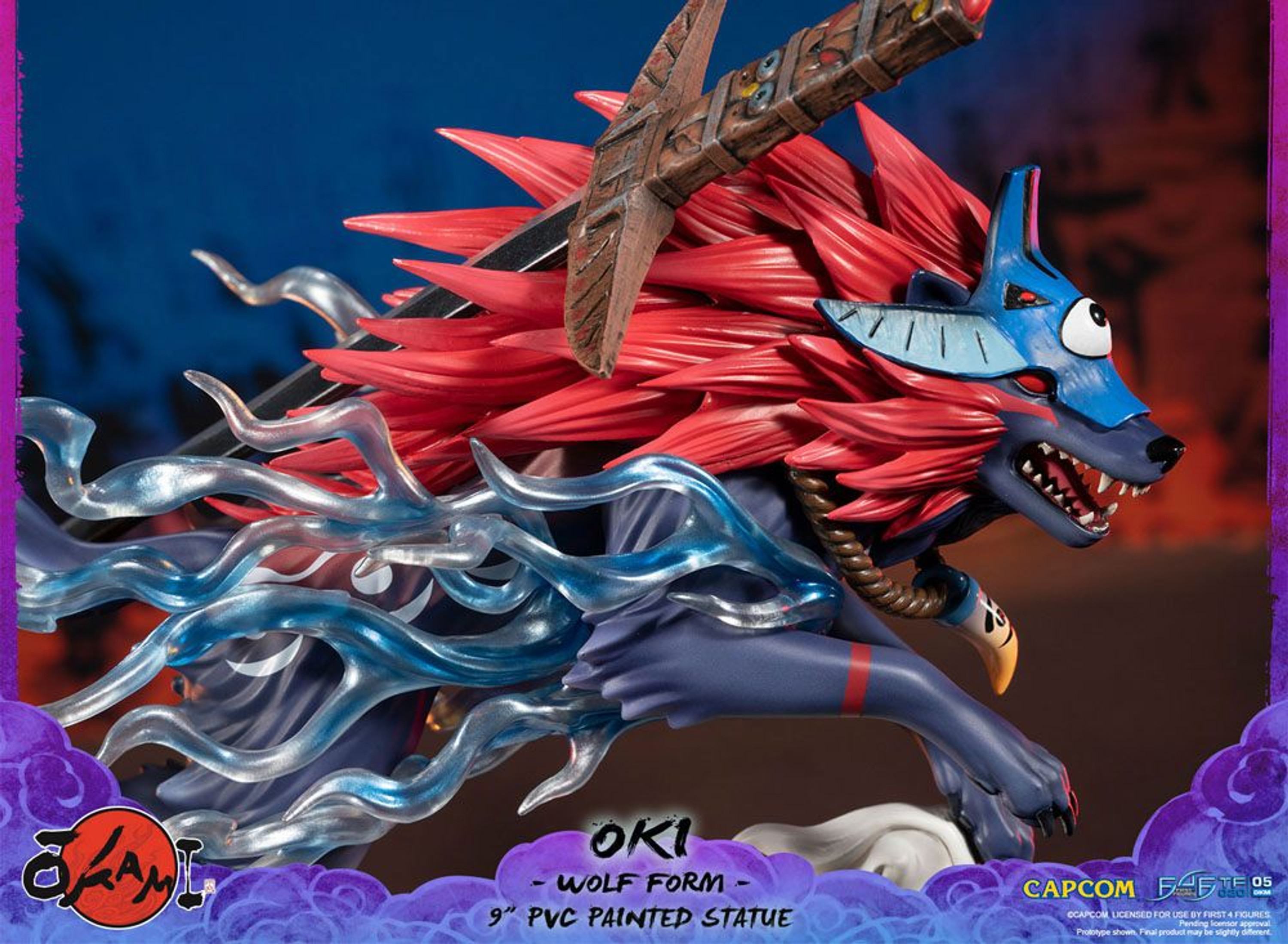 FIRST 4 FIGURE Okami - Oki (forme de loup) - statue (Multicolore)