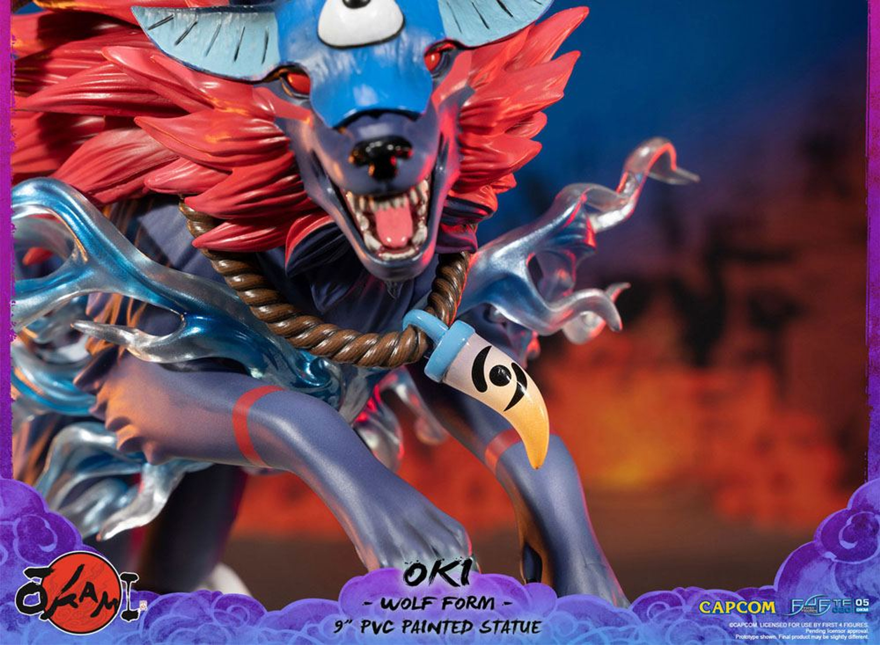 FIRST 4 FIGURE Okami - Oki (forme de loup) - statue (Multicolore)
