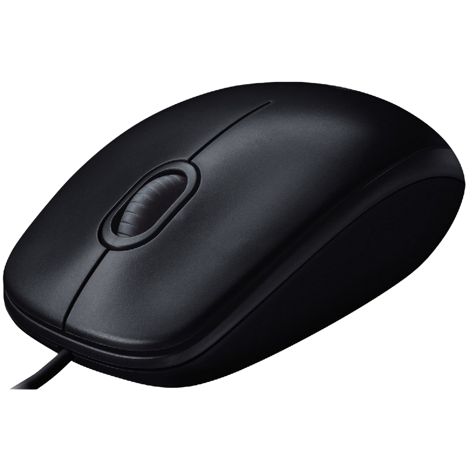 Ratón - Logitech M100, USB Óptico, Con cable, 1000 ppp, Función scroll, Negro