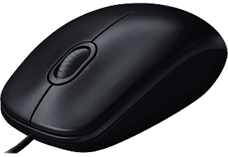 Ratón - Logitech M100, USB Óptico, Con cable, 1000 ppp, Función scroll, Negro