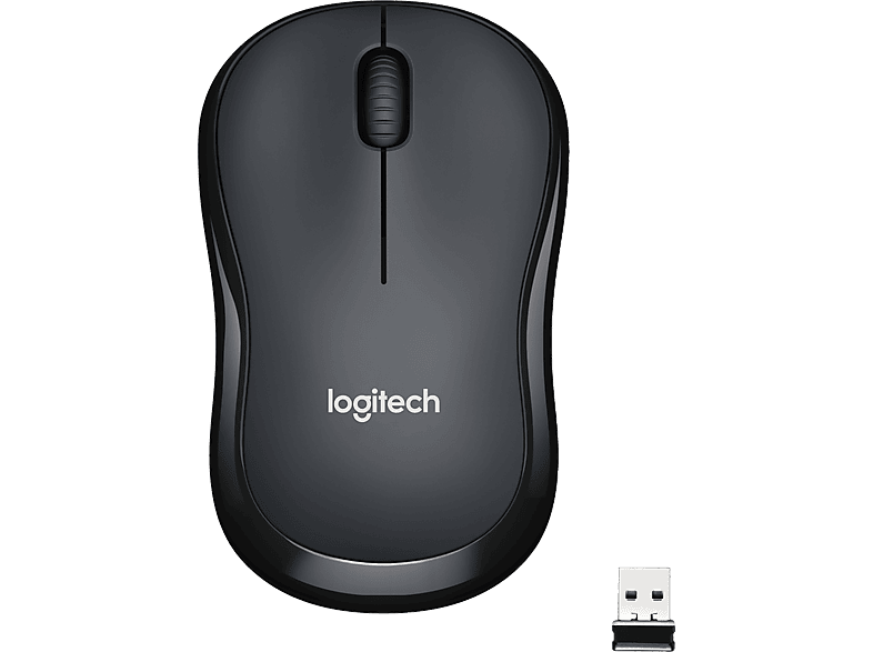 Ratón inalámbrico  Logitech M185, Nano receptor, 1000 ppp, Función scroll,  2,4GHz, 12 meses de pila, Windows-Mac, Negro y Azul