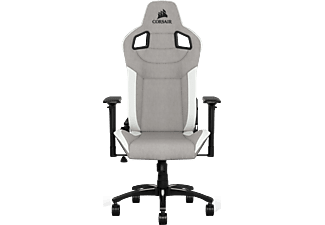 CORSAIR T3 RUSH - Chaise de jeu (Blanc/gris)