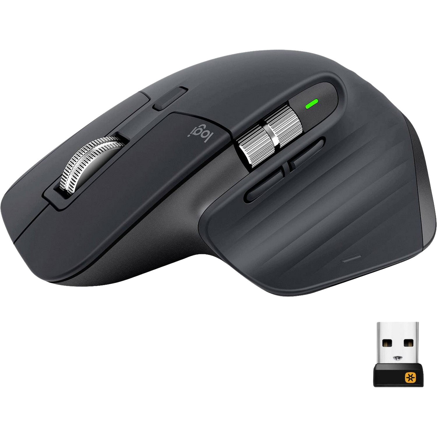 Ratón inalámbrico - Logitech MX Master 3, Bluetooth, Ergonómico, Óptico, 4000 ppp, Negro