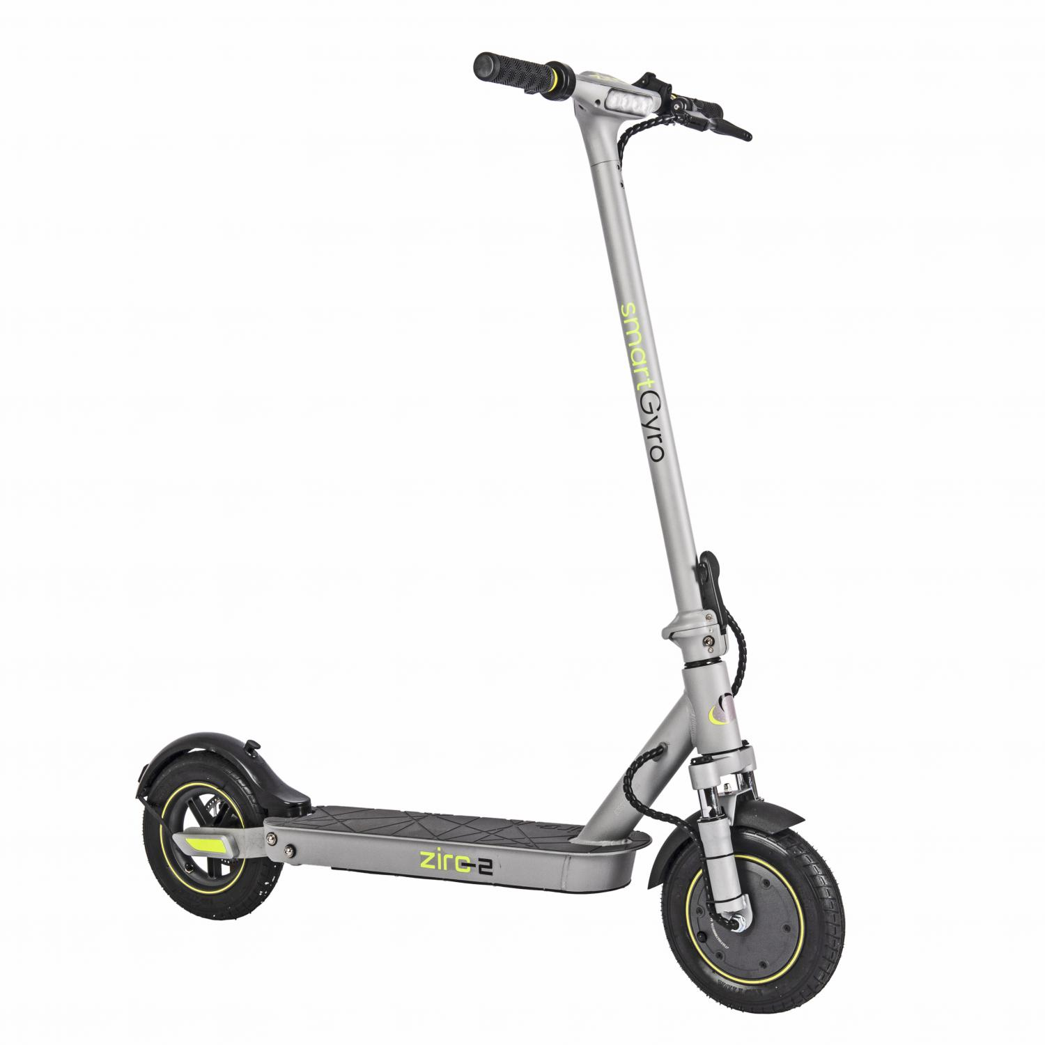 Patinéte eléctrico - SmartGyro Ziro2, 500 W, 3 velocidades, 8800 mAh, 25 km/h, Motor Brushless Plata