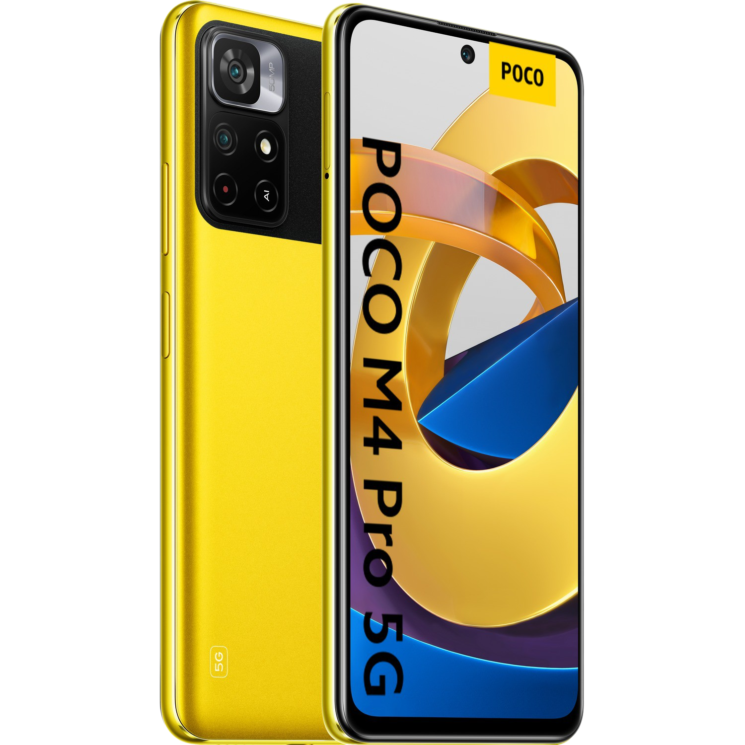POCO M4 Pro 5G, Amarillo, 128 GB, 6 GB RAM, 6.6" FHD+, Dimensity 810, 5000 mAh, Android 11