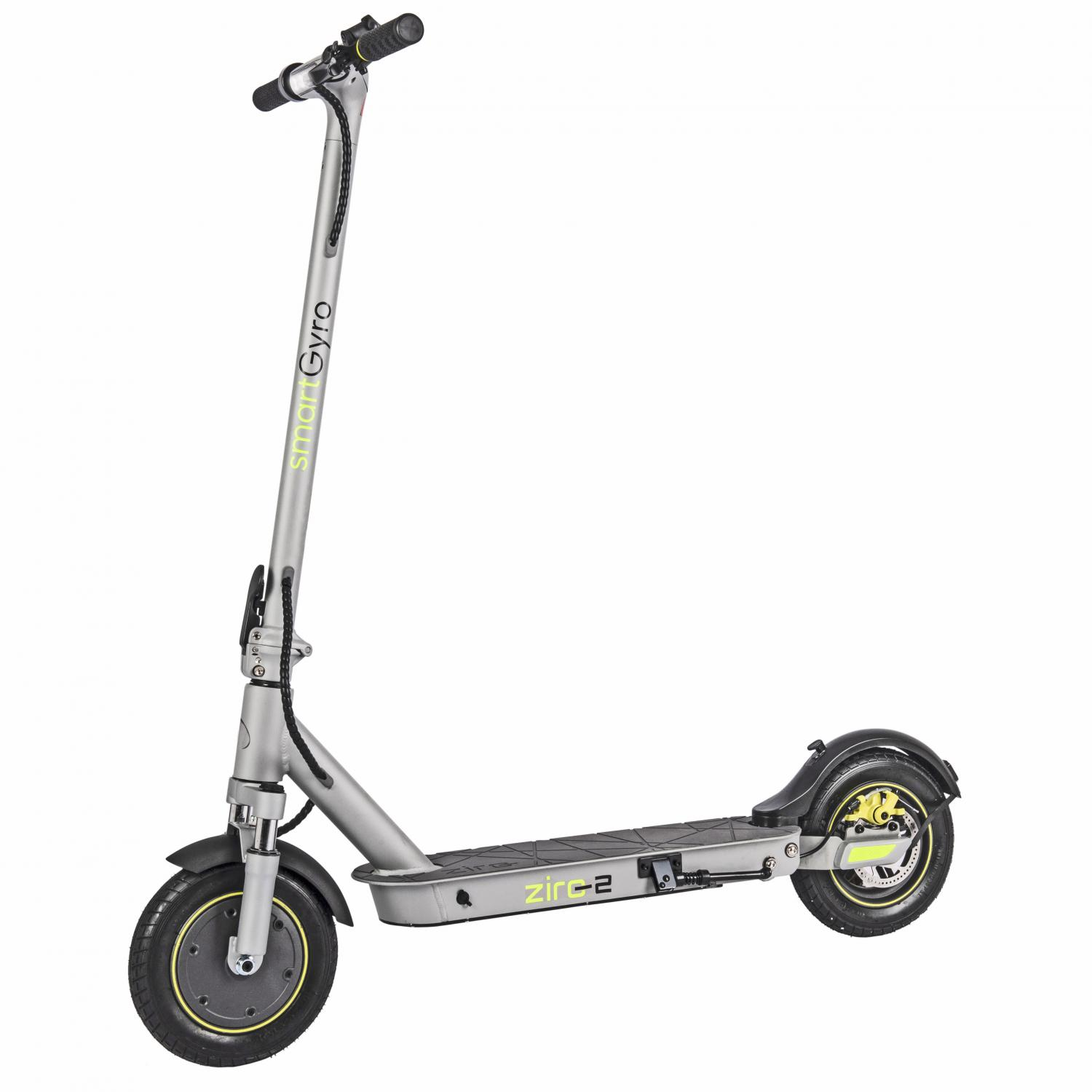 Patinéte eléctrico - SmartGyro Ziro2, 500 W, 3 velocidades, 8800 mAh, 25 km/h, Motor Brushless Plata