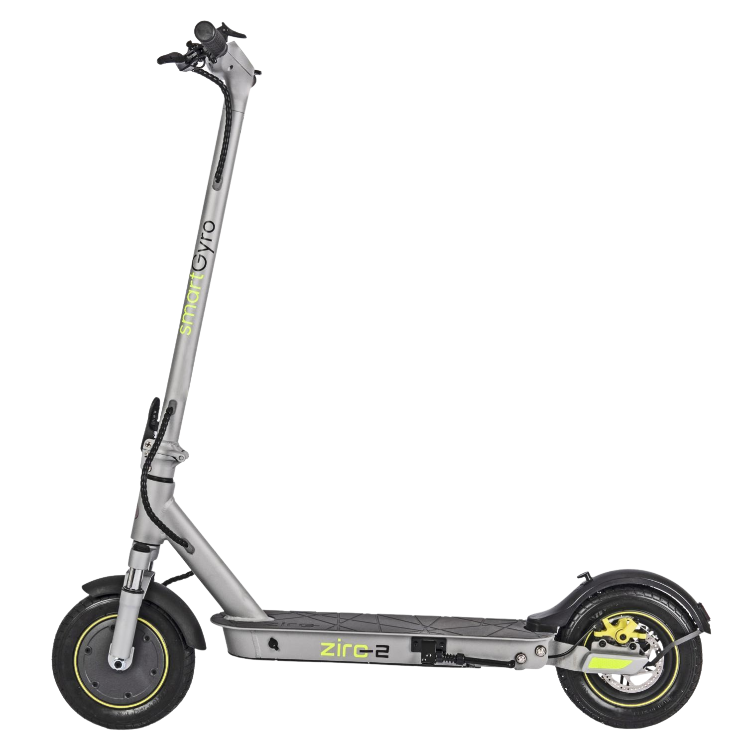 Patinéte eléctrico - SmartGyro Ziro2, 500 W, 3 velocidades, 8800 mAh, 25 km/h, Motor Brushless Plata