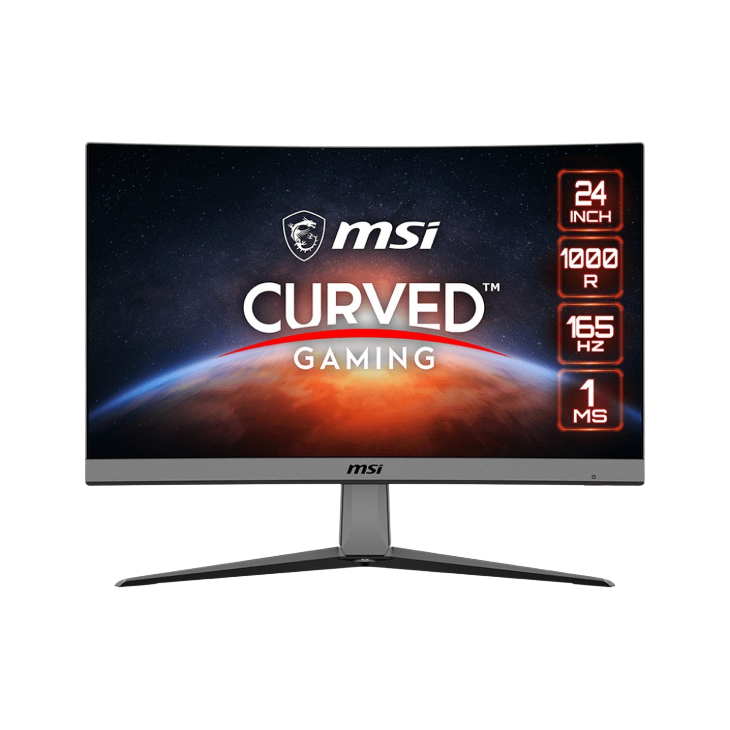 Monitor gaming - MSI MAG Artymis 242C, Curvo, 24" FHD, 1 ms, 165 Hz, 1000R, FreeSync™ Premium, Negro