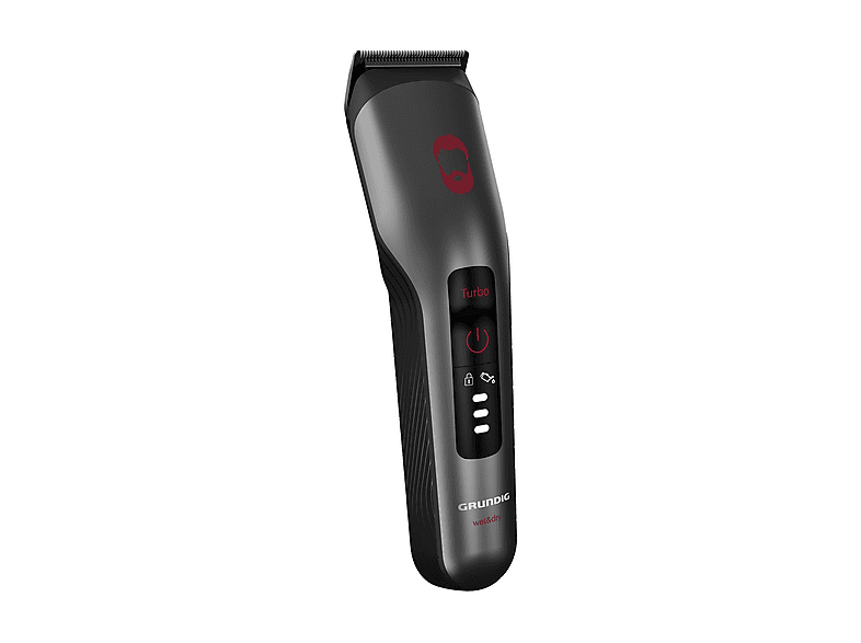 GRUNDIG ProClub™ MC 8030 Wet & Dry Bart- und Haarschneider Dunkles Mattchrom / Rot