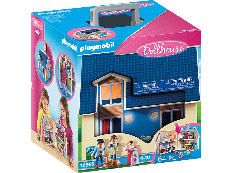 PLAYMOBIL 70985 Mitnehm-Puppenhaus Spielset, Mehrfarbig Kunststoff