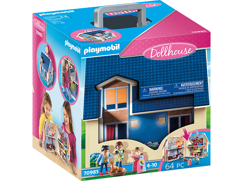 Playmobil 70985 Dollhouse: Mitnehm-Puppenhaus (4-10 Jahren); Spielset