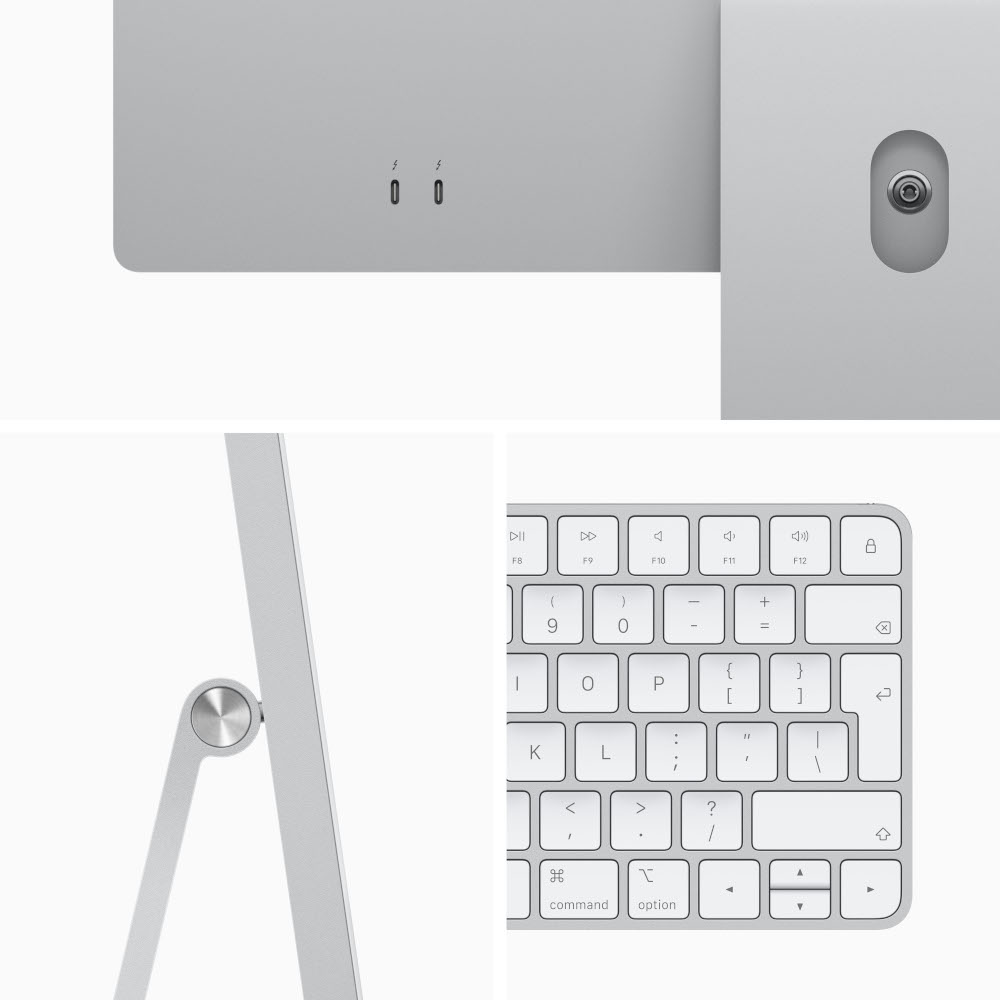 APPLE iMac 24" M1 256 GB Silver 2021 Incl. Gigabit ethernet & Touch ID keyboard
