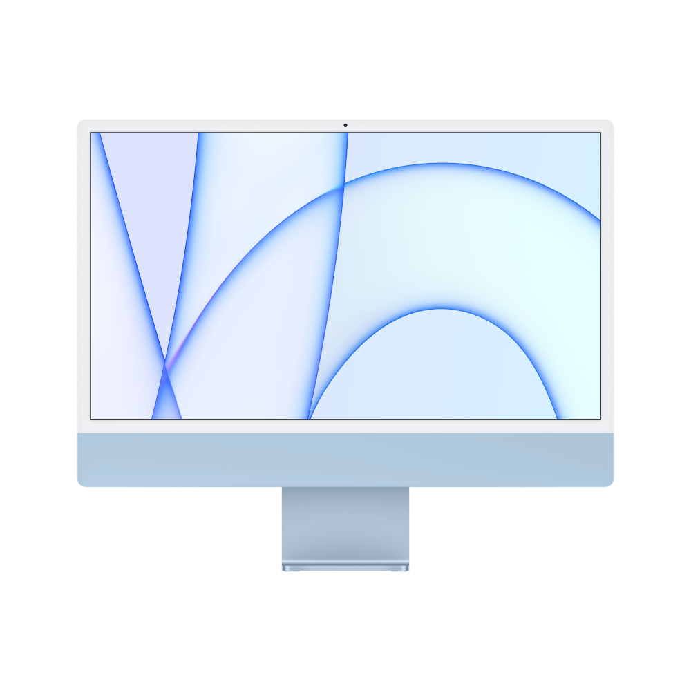 APPLE iMac 24" M1 256 GB Blue 2021 incl. Gigabit ethernet & Touch ID keyboard.