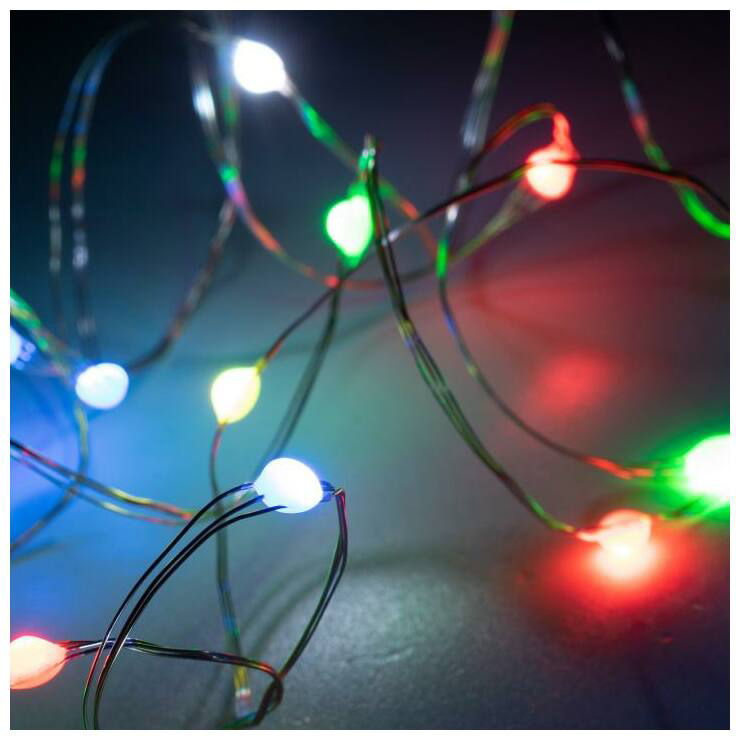 CHRISTMAS LIGHTING MicroLED-es fényfüzér, 100db RGB LED, 10 méter, távirányító (ML 112 RGB)