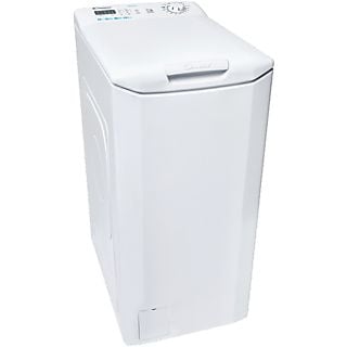 Lavadora carga superior - Candy Smart CST 06LET/1-S, 6kg, 1000 rpm, 14 programas, Tecnología NFC, Blanco