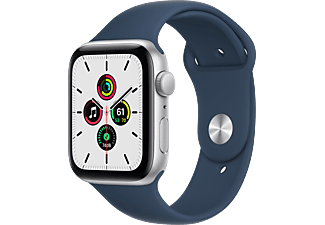 APPLE Watch Series SE 1.Nesil GPS, 44mm Gümüş Rengi Alüminyum Kasa ve Spor Kordon