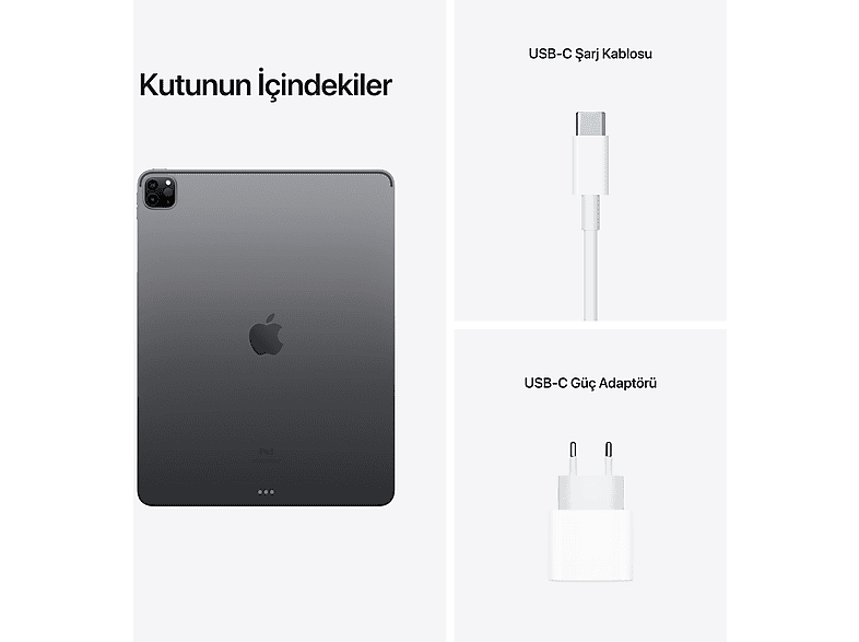 APPLE 5. Nesil iPad Pro 12.9 inç Wi‑Fi 128GB Uzay Grisi MHNF3TU/A