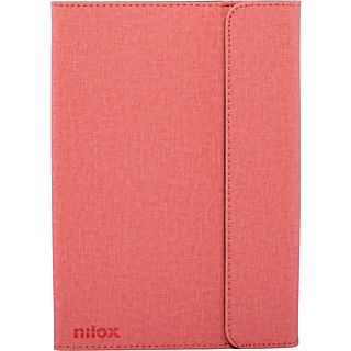 Funda tablet - Nilox NXFB004, Universal, Para tablet de 9.7" a 10.5", Poliéster, Tapa de libro, Rosa