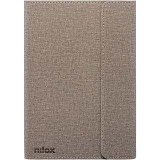 Funda tablet - Nilox NXFB005, Universal, Para tablet de 9.7" a 10.5", Poliéster, Tapa de libro, Gris