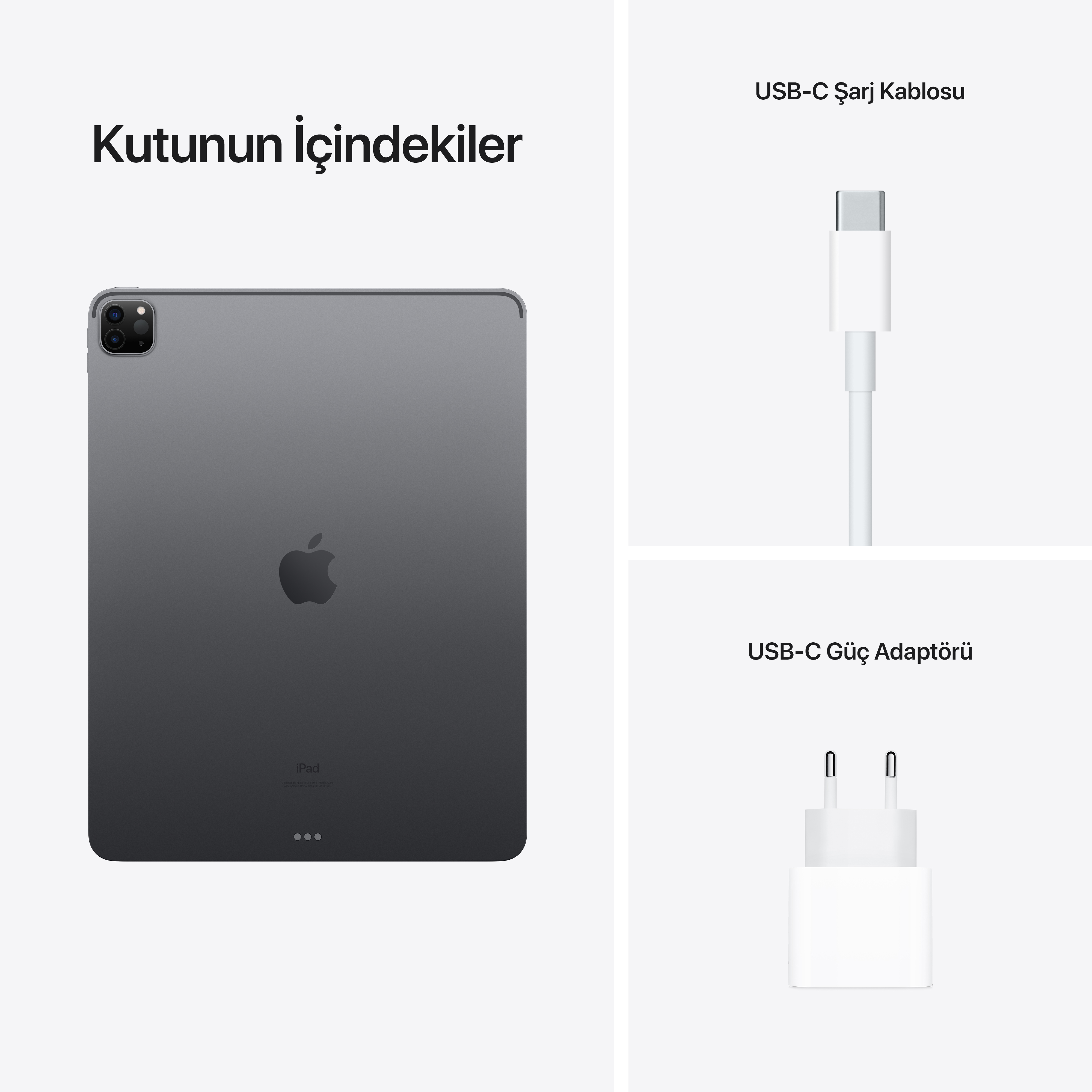 APPLE 5. Nesil iPad Pro 12.9 inç Wi‑Fi 512GB Uzay Grisi MHNK3TU/A