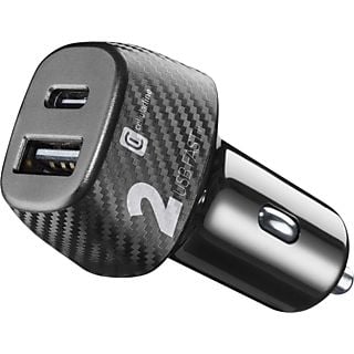 CELLULAR LINE Multipower 2 FAST+ - Chargeur pour voiture (Noir)